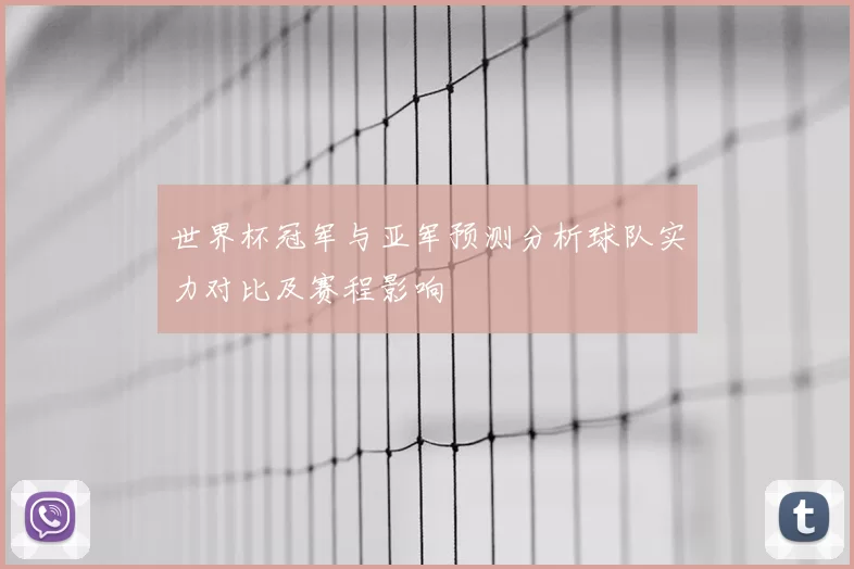 世界杯冠军与亚军预测分析球队实力对比及赛程影响